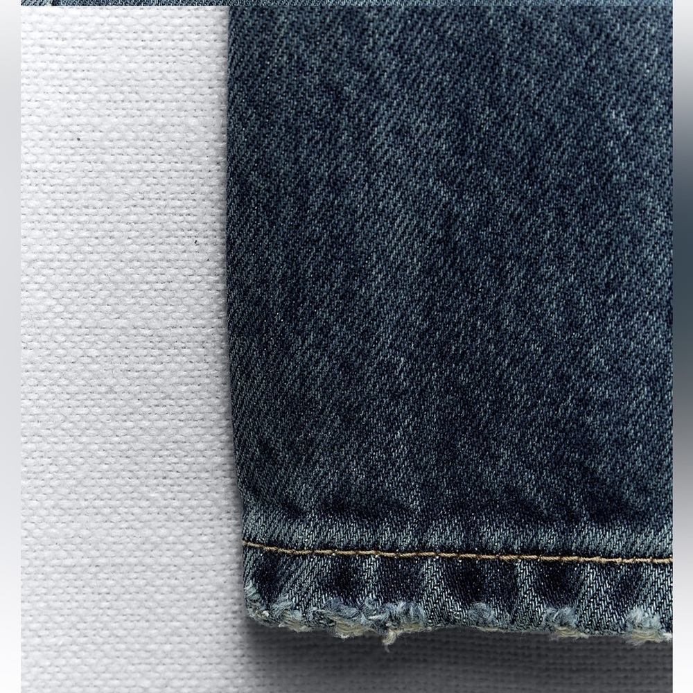 Zara Mid Rise TRE Loose Fit Long straight leg Jeans Blue size 32 US 10 NWT - Picture 9 of 16